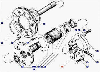Фланець напівмуфти приводу ТНВД (під шпонку) (MR)