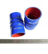 Патрубок інтеркулера гофрований (79х150 мм d=79 мм) 4-х шаровий (СИЛІКОН)