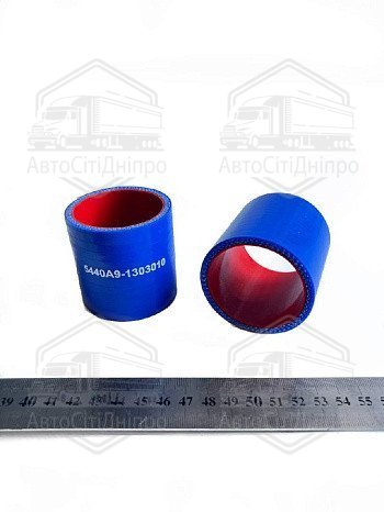 Патрубок радіатора верхній зразка (50х60 d=50 mm) 4-х шаровий (СИЛІКОН)