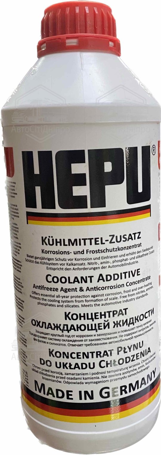 Антифриз концентрат HEPU G12 (-80*С, червоний) 1.5л.