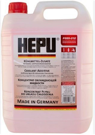 Антифриз концентрат HEPU G12 (-80*С, червоний) 5л.