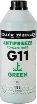 Антифриз концентрат Zollex G11 (-80*С, зелений) 1,5л