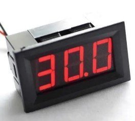 Вольтметр з проводом 6-12-24 V (3 знака, врізний) Зоря