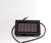 Вольтметр з проводом 6-12-24 V (3 знаки, врізний) Зоря