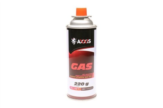 Газ всесезонний для пальників (балон 450ml / 220г) <AXXIS>