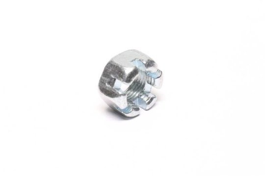 Гайка тяги рульової 250979-П29 (М16*1,5, S=24, H=14, корон., ГАЗон) RIDER