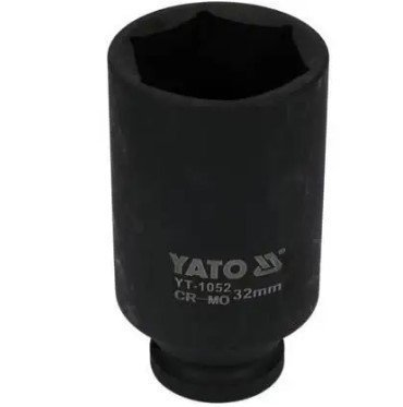 Головка торцева ударна 6-гранна глибока, квадрат 1/2", М=32 мм, L=78 мм YATO