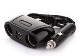 Двійник у прикурювач (з проводом) 12V/24V, USB 2100mA, 70W AUTO WELLE
