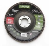 Диск шліфувальний пелюстковий конічний 125*22мм (Р80) APRO