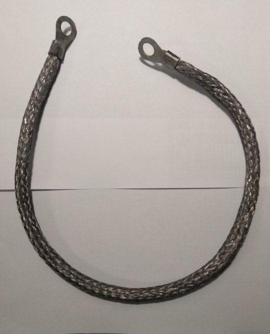 Дріт маси з наконечником 25 мм кв., L=370 мм (косичка)