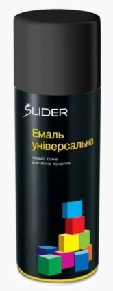 Емаль універсальна SLIDER чорна матова 400г