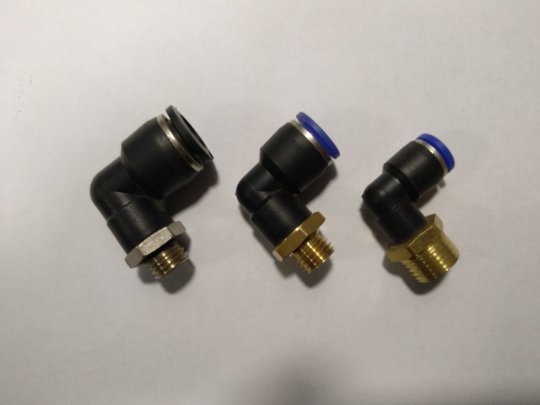 З'єднувач кутовий у асортименті (різблення-трубка ПВХ)