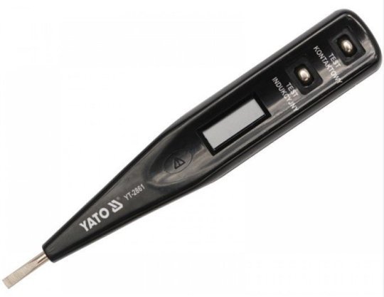 Індикатор напруги 12-250V LCD (контрольний цифровий) YATO