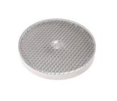 Катафот круглий з кріпильним отвором по центру (білий) ФП-319