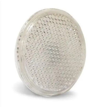 Катафот круглий ФП-316 (білий, липучка, пластмас. корпус)