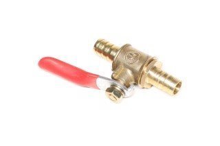 Кран кульовий латунний зі штуцером 10*10 (ялинка) RIDER