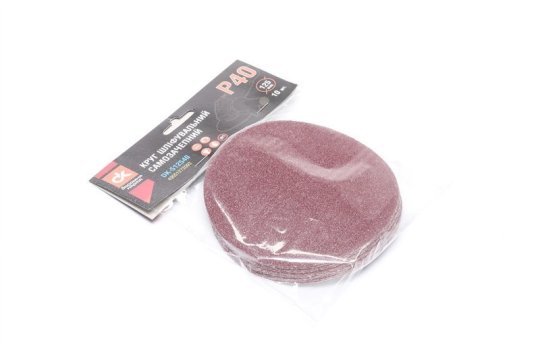 Круг шліфувальний самозачепний, Р40 на тканинній основі d-125 (10 шт.) <ДК>