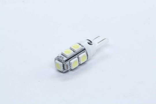 Лампа LED б / ц габарит і панель приладів T10 9SMD W5W 12V WHITE <TEMPEST>