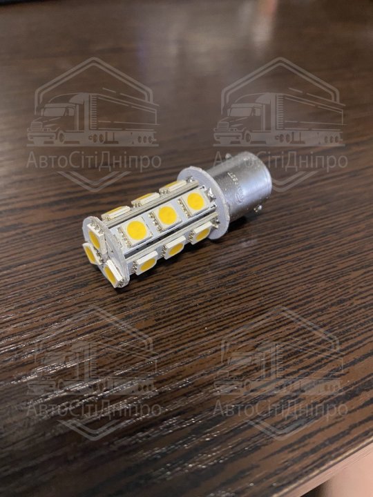 Лампа LED вказівників поворотів і стоп-сигналів S25 (18SMD) BA15S 24V WHITE <TEMPEST>