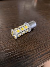 Лампа LED вказівників поворотів і стоп-сигналів S25 (18SMD) BA15S 24V WHITE <TEMPEST>