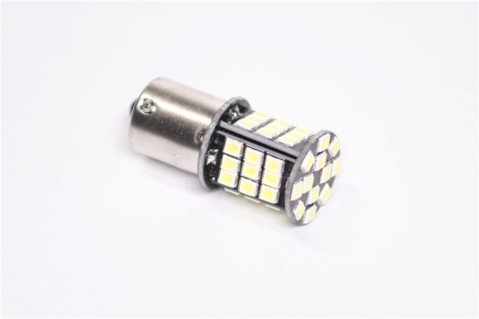 Лампа LED покажчиків поворотів і стоп-сигналів 12V BA15S 48SMD WHITE <TEMPEST>