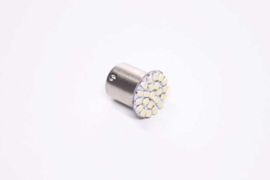 Лампа LED покажчиків поворотів і стоп-сигналів 12V R5W BA15S 22SMD WHITE <TEMPEST>