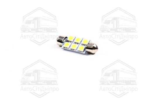 Лампа LED софітна C5W 12V T11x39-S8.5 (6SMD, розмір 5050) білий