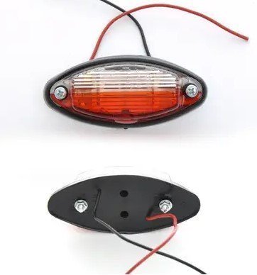 Ліхтар габаритний F-01 (24V, човник, червоно-білий)