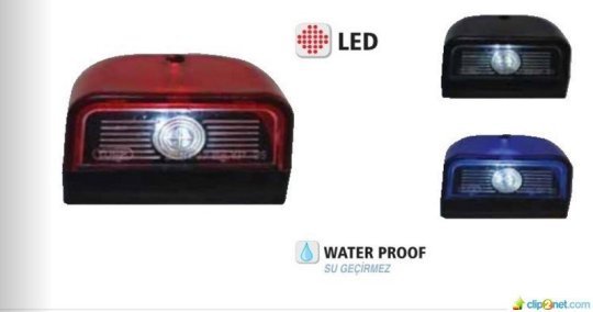 Ліхтар освітлення знаку номерного YP-36LB B (LED, 12-24V, чорний) YÜCEPLAST