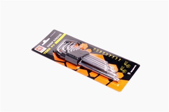 Набір ключів TORX 9 пр., Т10-50, L=180 мм <ДК>