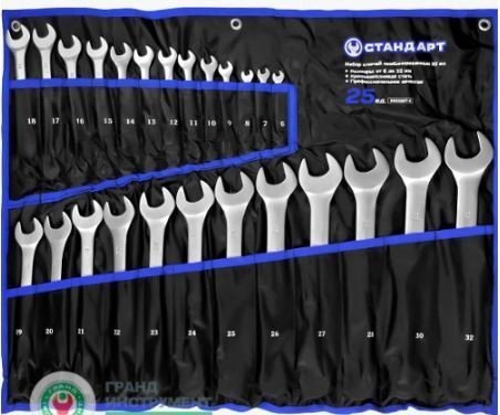Набір ключів комбінованих 25 од. (6-28, 30, 32, у сумці) СТАНДАРТ