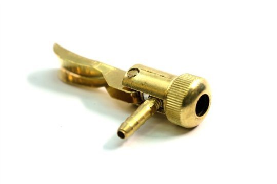 Наконечник шланга підкачки 6 мм (кутовий, латунь) RIDER