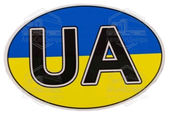 Наліпка автомобільна "UA" (прапор)