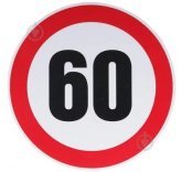 Наліпка обмеження швидкості 60км