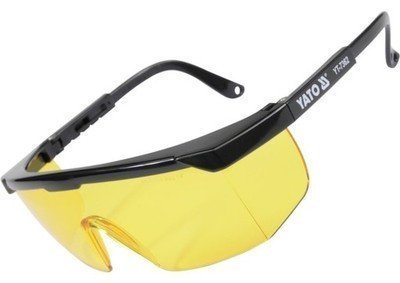 Окуляри захисні відкриті, жовті на оправі YATO