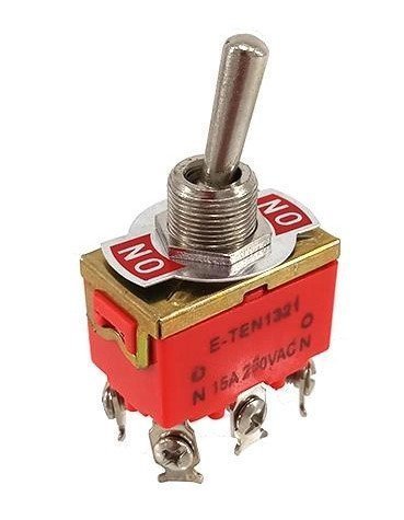 Перемикач 1321 Р (тумблер, 6 конт., 2 полож., роз'єм під маму)