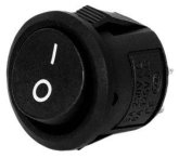 Перемикач клавішний  ON/OFF 2 конт., 2 полож., (круглий) ОТК