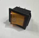 Перемикач клавішний  ON/OFF 4 конт., підсвічування LED (12V), жовтий