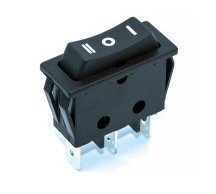 Перемикач клавішний  ON/OFF 4 конт., підсвічування LED (12V), зелений