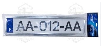 Рамка номера нерж. (хром) 12 Atelie