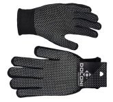 Рукавички з мікроточкою ПВХ чорний/білий 100 ПЕ, 13 клас, розмір 10 (DOLONI)