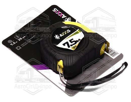 Рулетка прогумована 7,5м * 25мм <AXXIS>