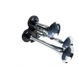 Сигнал дудка SL-1007 (24V, 165/230/295мм, хром, компл. 3 шт.) <ДК>