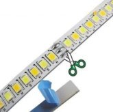 Стрічка діодна 50 см, 24V, біле світло, двухрядна на алюм. підл. 1 шт.