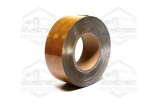 Стрічка світловідбиваюча 30м * 50мм (жовта, наліпка) TEMPEST