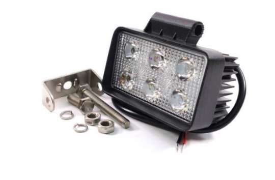 Фара LED прямокутна 18W, 6 ламп, 110 * 65 мм, вузький промінь <ДК>