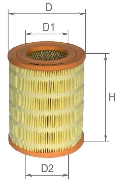 Фільтр повітряний AF0136 (ГАЗель, ЗМЗ-405) ALPHA FILTER