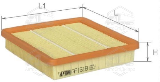 Фільтр повітряний AF1618 (Ланос) ALPHA FILTER