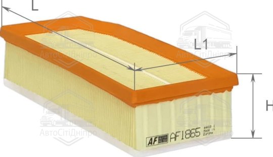 Фільтр повітряний AF1865 (вир-во ALPHA FILTER)