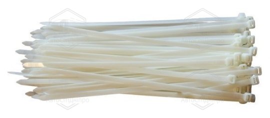 Хомут пластиковий L-250*3,0 (50шт., білий)